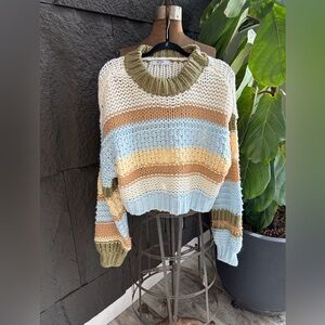 Striped Multicolor Knit Sweater